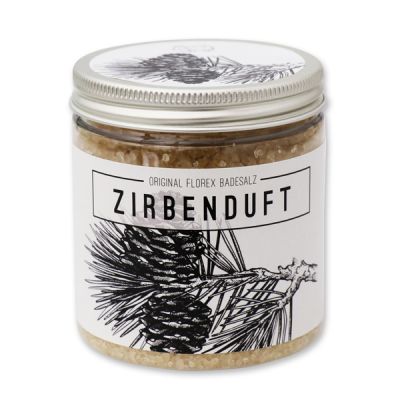 Bath salt 300g in a container "Zirbenduft", Swiss pine 