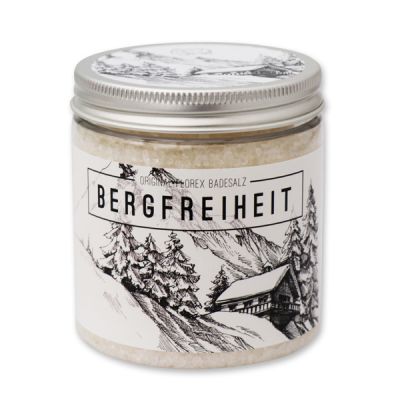 Bath salt 300g in a container "Bergfreiheit", Christmas rose white 