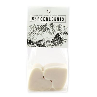 Schafmilchseife Herz mittel 4x23g in Cello "Bergerlebnis", Schneerose 