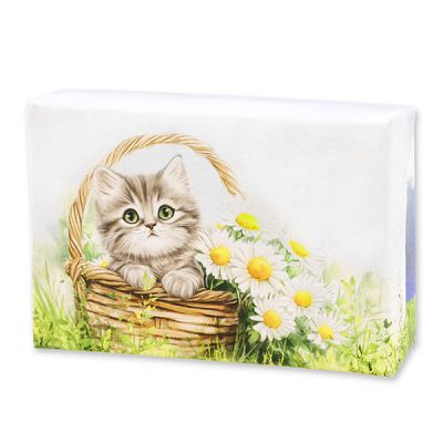 Schafmilchseife eckig 150g "Naturzauber Motiv 2", Schneerose 