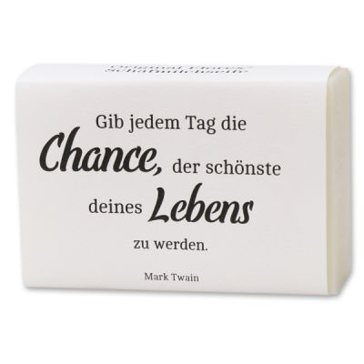 Schafmilchseife eckig 150g "Gib jedem Tag die Chance...", Classic 