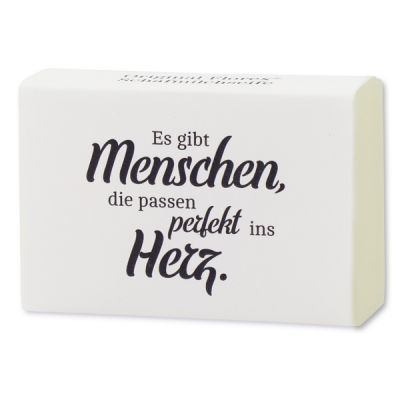 Schafmilchseife eckig 150g "Es gibt Menschen, die passen", Classic 