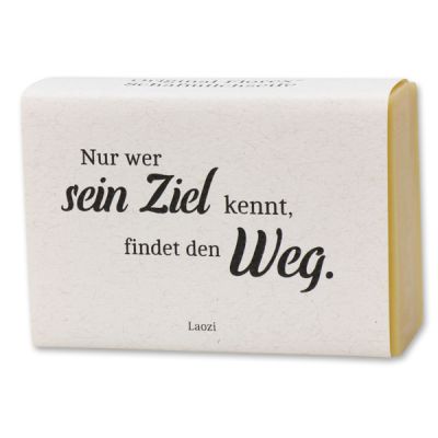 Sheep milk soap 150g "Nur wer sein Ziel kennt...", Swiss pine 