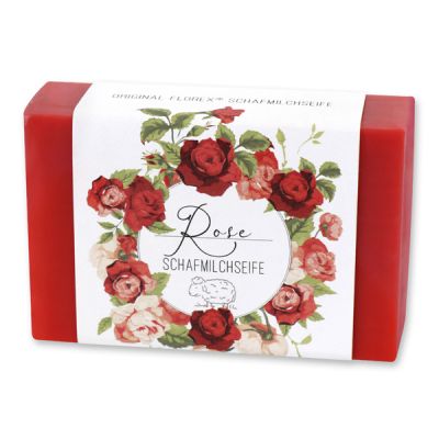 Sheep milk soap 150g "Einzigartige Augenblicke", Rose red 