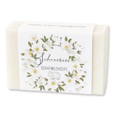 Sheep milk soap 150g "Einzigartige Augenblicke", Christmas rose white 