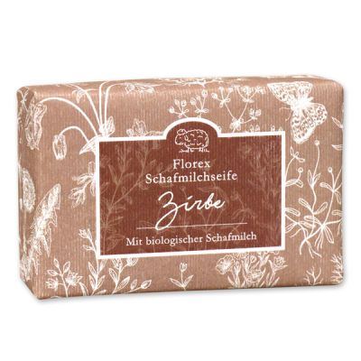 Sheepmilk soap 150g packed with florentine-sleeve, swiss pine 