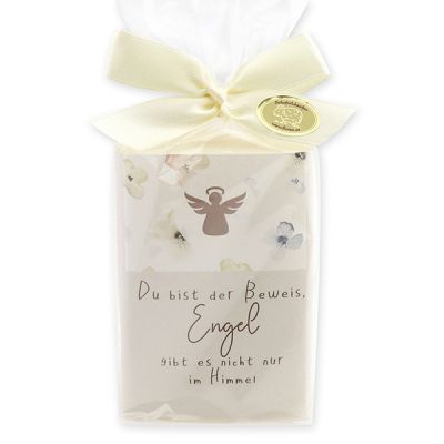 Sheep milk soap 150g in a cellophane bag "Du bist der Beweis,...", Classic 