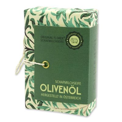Schafmilchseife eckig 150g "Handmade Paper - Special Edition", Olivenöl 