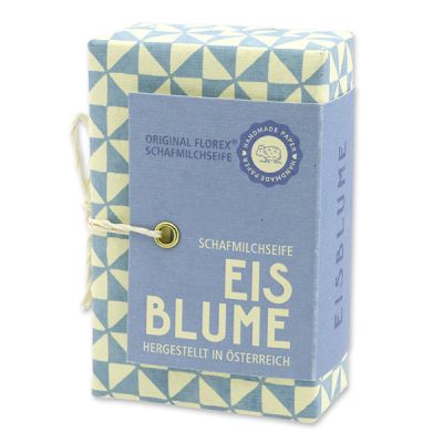Schafmilchseife eckig 150g "Handmade Paper - Special Edition", Eisblume 