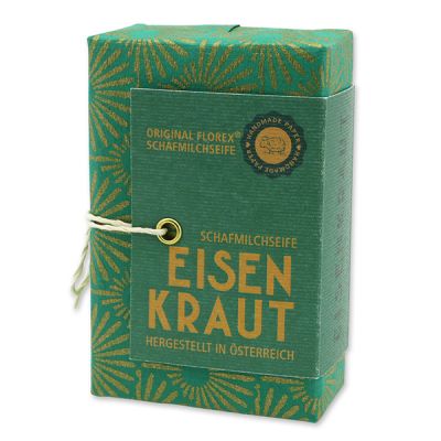 Schafmilchseife eckig 150g "Handmade Paper - Special Edition", Eisenkraut 