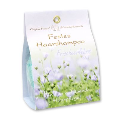 Festes Haarshampoo mit Schafmilch 58g in Papier-Tasche, Frischeerlebnis 