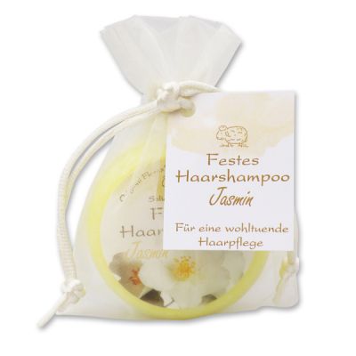 Festes Haarshampoo mit Schafmilch 58g im Organzasackerl, Jasmin 