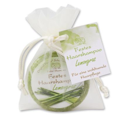 Festes Haarshampoo mit Schafmilch 58g im Organzasackerl, Lemongras 
