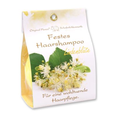 Festes Haarshampoo mit Schafmilch 58g in Papier-Tasche, Lindenblüte 