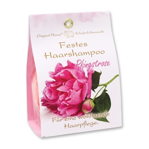 Festes Haarshampoo mit Schafmilch 58g in Papier-Tasche, Pfingstrose 