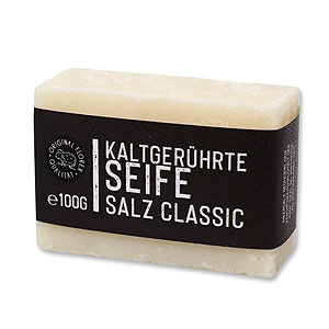 Kaltgerührte Spezialseife 100g "Black Edition", Salz Classic 