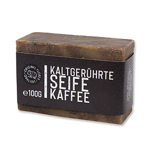 Kaltgerührte Spezialseife 100g "Black Edition", Kaffee 