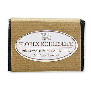 Cold-stirred special soap 100g wrapped with a brown paper, Activated carbon 