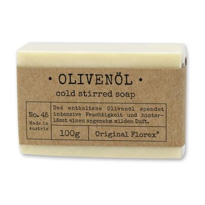 Cold-stirred soap 100g packed in cello "Pure Soaps", Olive oil 