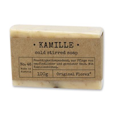 Cold-stirred soap 100g packed in cello "Pure Soaps", Chamomile 