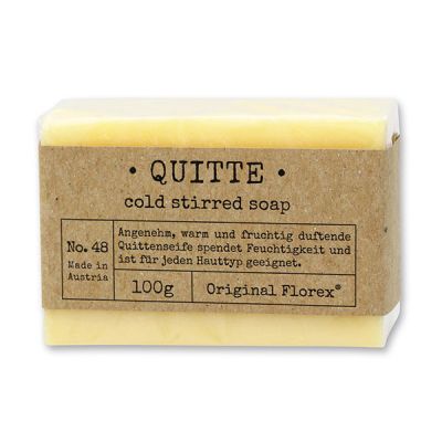 Cold-stirred soap 100g packed in cello "Pure Soaps", Quince 