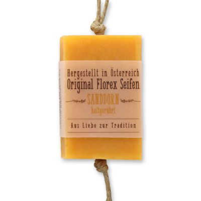 Cold-stirred soap 90g hanging with a cord "Love for tradition", Sea buckthorn 