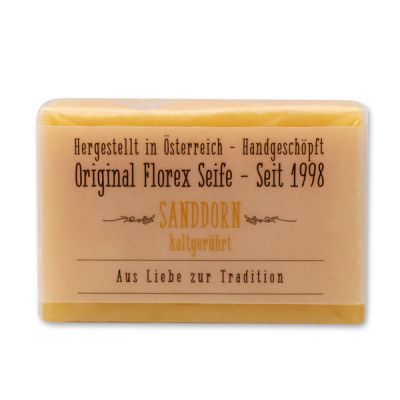 Cold-stirred soap 100g in cello "Love for tradition", Sea buckthorn 