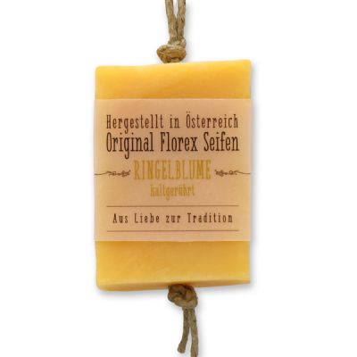Cold-stirred soap 90g hanging with a cord "Love for tradition", Marigold 