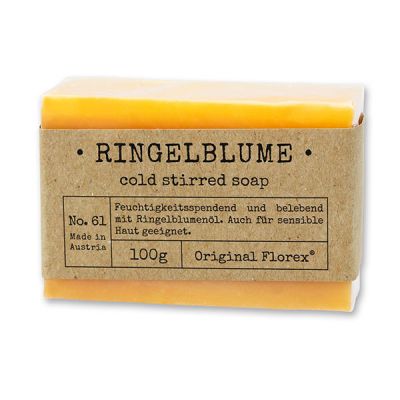 Kaltgerührte Seife 100g in Cello "Pure Soaps", Ringelblume 