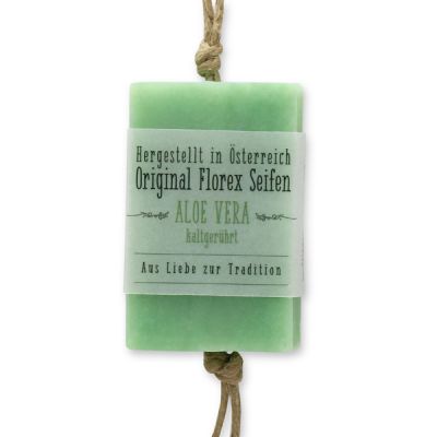 Cold-stirred soap 90g hanging with a cord "Love for tradition", Aloe vera 