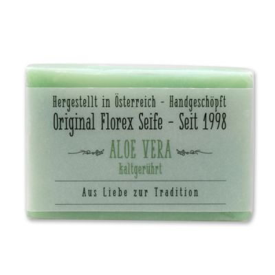 Kaltgerührte Seife 100g in Cello "Aus Liebe zur Tradition", Aloe Vera 