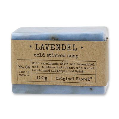 Cold-stirred soap 100g packed in cello "Pure Soaps", Lavender 