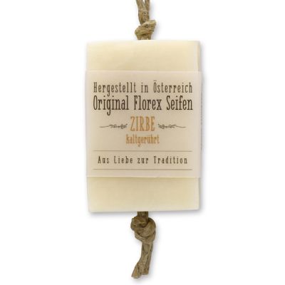 Cold-stirred soap 90g hanging with a cord "Love for tradition", Swiss pine 