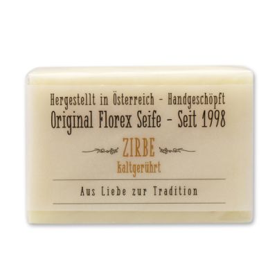 Cold-stirred soap 100g in cello "Love for tradition", Swiss pine 