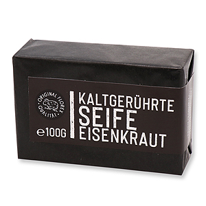 Cold-stirred soap 100g packed black "Black Edition", Verbena 