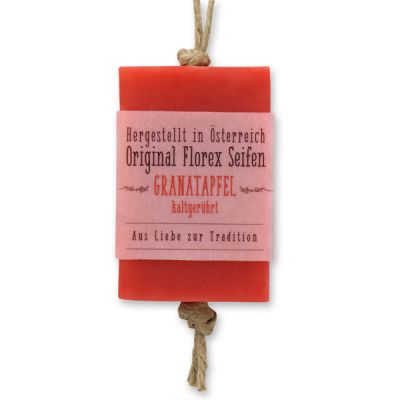 Cold-stirred soap 90g hanging with a cord "Love for tradition", Pomegranate 