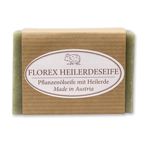 Cold-stirred special soap 100g wrapped with a brown paper, Healing earth 