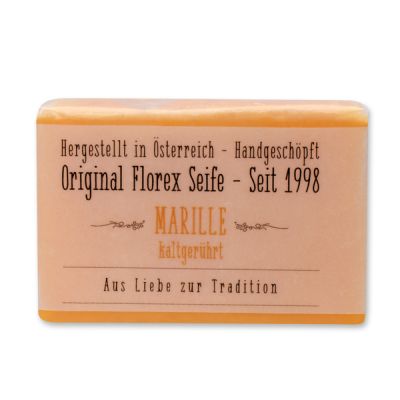 Kaltgerührte Seife 100g in Cello "Aus Liebe zur Tradition", Marille 