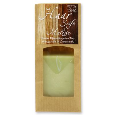 Cold-stirred special soap 100g packed in a brown bag, Hair soap melissa 