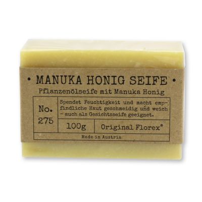 Cold-stirred special soap 100g packed in cello "Pure soaps", Manuka honey 