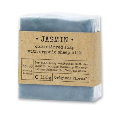 Cold-stirred sheep milk soap 150g packed in cello "Pure Soaps", Jasmine 