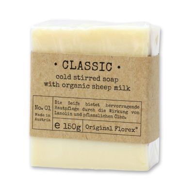 Cold-stirred sheep milk soap 150g packed in cello "Pure Soaps", Classic 