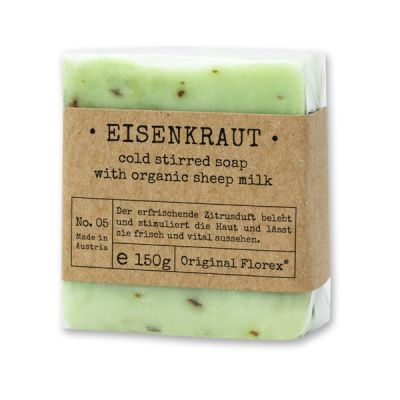 Kaltgerührte Schafmilchseife 150g in Cello "Pure Soaps", Eisenkraut 