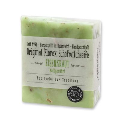 Cold-stirred sheep milk soap 150g in cello wrapped with transparent paper, Verbena 