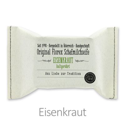 Cold-stirred sheep milk soap 150g packed in a stitched paper bag, Verbena 