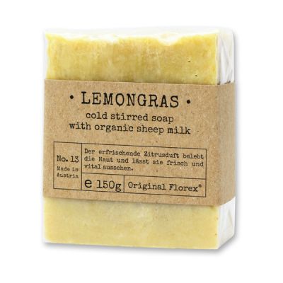 Kaltgerührte Schafmilchseife 150g in Cello "Pure Soaps", Lemongras 