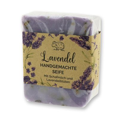 Cold-stirred sheep milk soap 150g in a cellophane "feel-good time", Lavender 