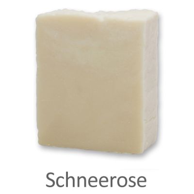 Kaltgerührte Schafmilchseife 150g, Schneerose 