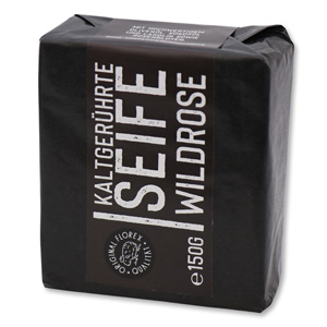Cold-stirred sheep milk soap 150g "Black Edition", packed black, Wild rose 