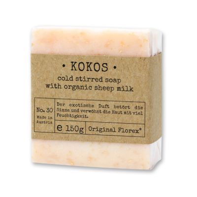 Kaltgerührte Schafmilchseife 150g in Cello "Pure Soaps", Kokos 